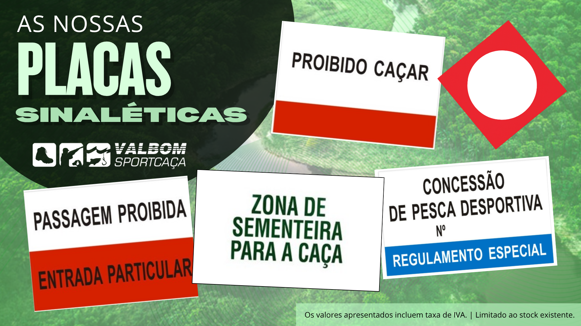 Placas sinaléticas de caça